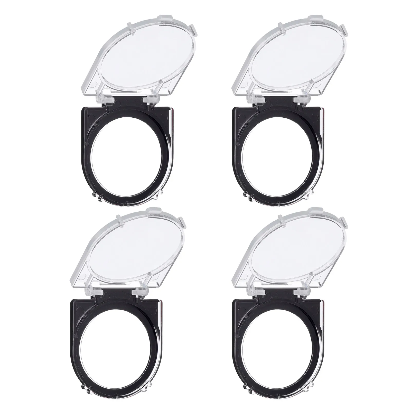 4Pcs Elevator Button Protector Transparent Cover Anti-Press Plastic Safety Switch Guard for Public Buildings Power Control