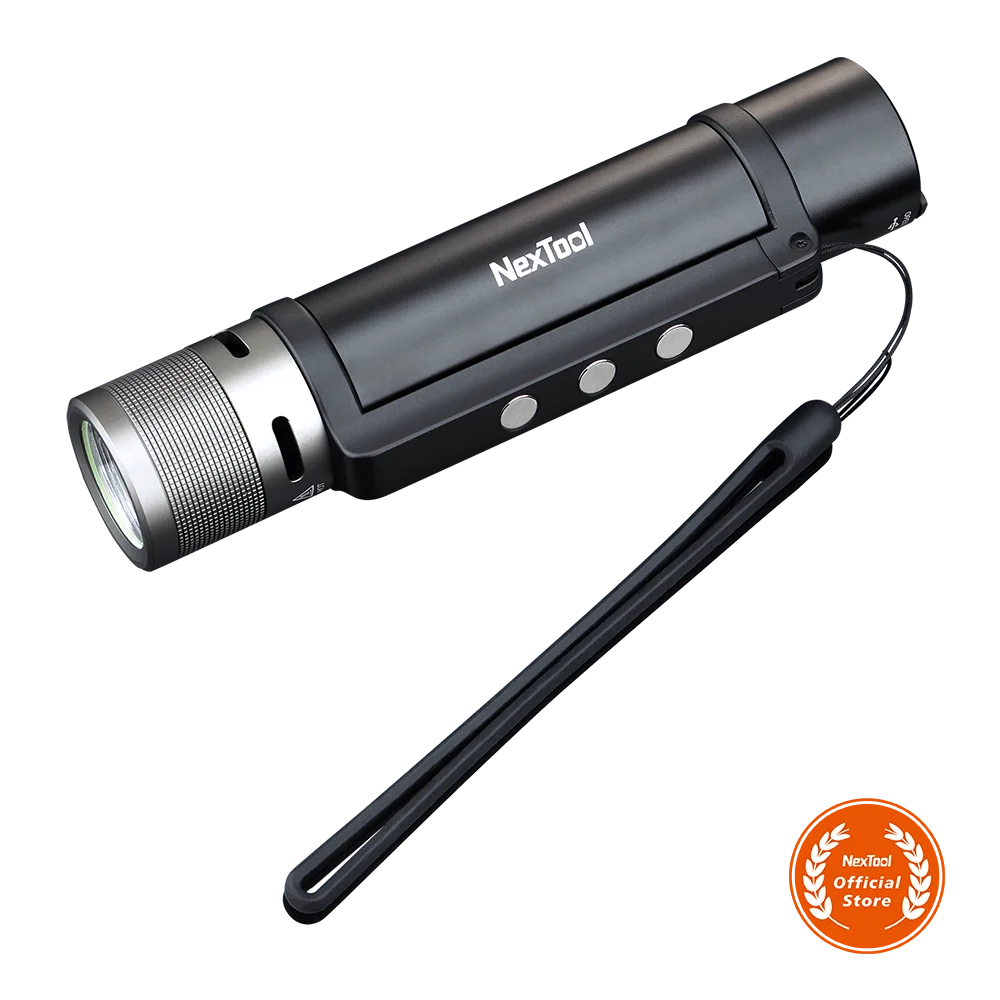 NexTool 6 في 1 خارجي 1000lm ضوء جانبي زوومابلي إنذار مصباح يدوي S.O.S ضوء قابل لإعادة الشحن بنك الطاقة المحمول التخييم المغناطيسي
