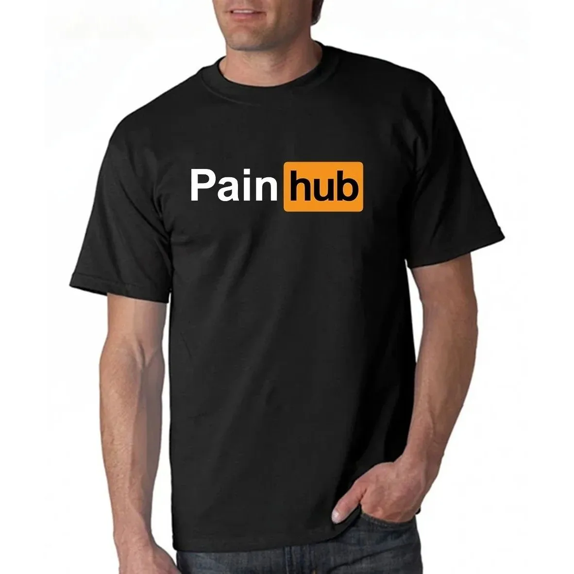 

Painhub Men's Faion Cotton T-irt Brand Sportswear Yoga Fitn Fans Goods Esports Cetitive T-irt