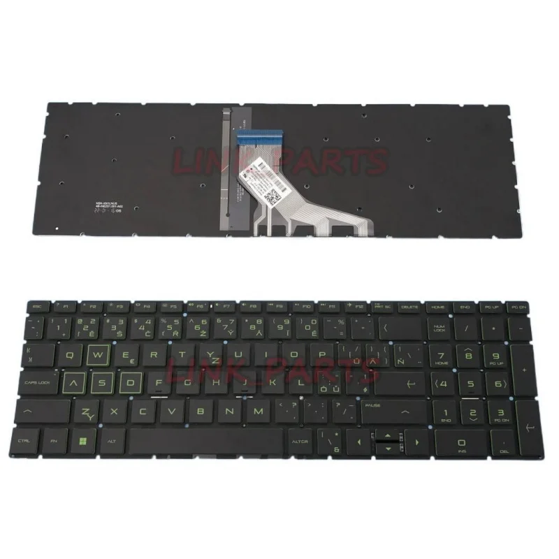 NEW Czech Slovakian Keyboard For HP Pavilion Gaming 16-A 16-A0000 Green Backlit Laptop Keyboard