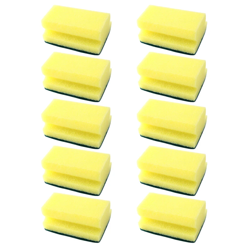 

10 Pcs Sponge Scrubbing Pad Sponges for Dishes Anti-scratch Cleaning Scrubber Pots