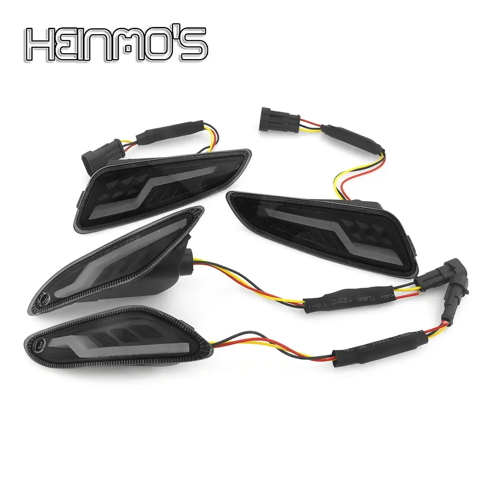4 Stuks Motorfiets Voor Achter E-Mark Richtingaanwijzers Blinker Dagrijverlichting Led Licht Voor Primavera 50 125 150 2013-2023 2024