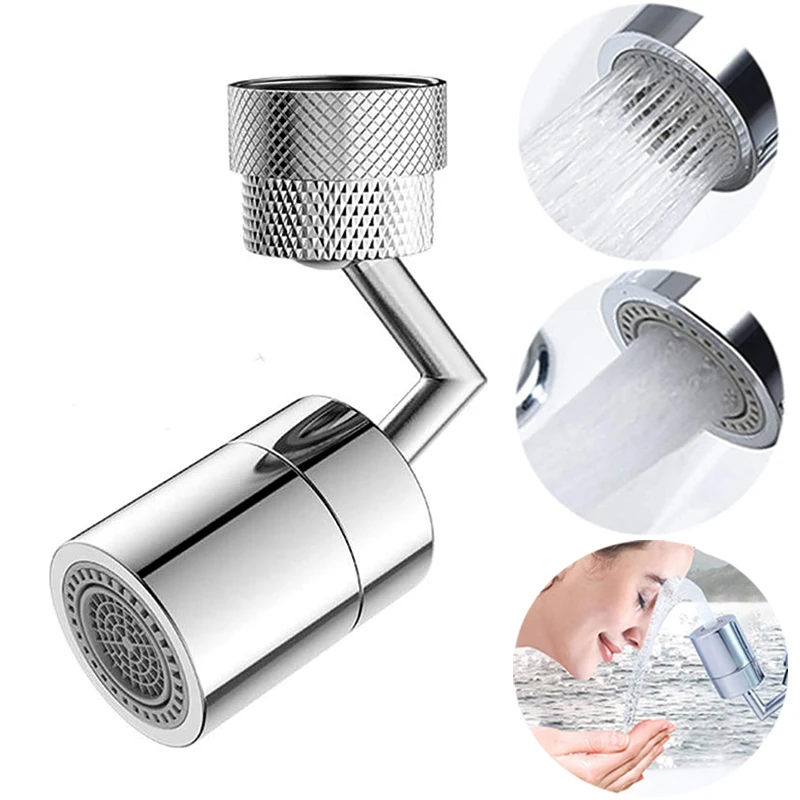 Universal Kitchen Plastic 720° Rotatable Splash Filter Faucet Sprayer Head Flexible Bathroom Tap Extender Adapter Foam Nozzle