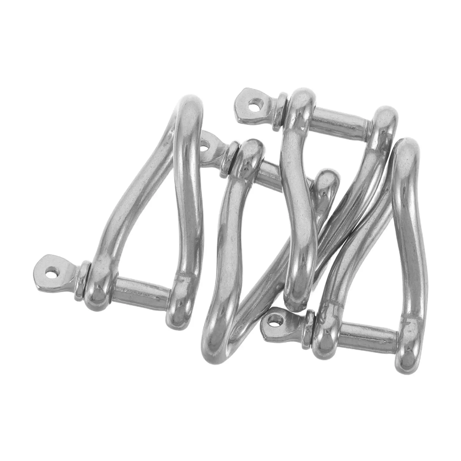 4pcs Twist Clevis Anchor Shackle 5Mm Heavy Duty Stainless Steel Marine Hardware Screw Pin Rigging For Boats Docks Sailing view 2
