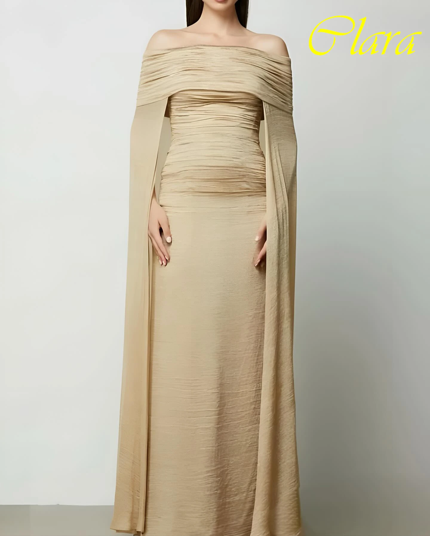 

Customized Straight Boat Neck Cap Sleeve Elegant Evening Dress Classic Delicate Celebrity Gowns Fashion High Quality Party Dress