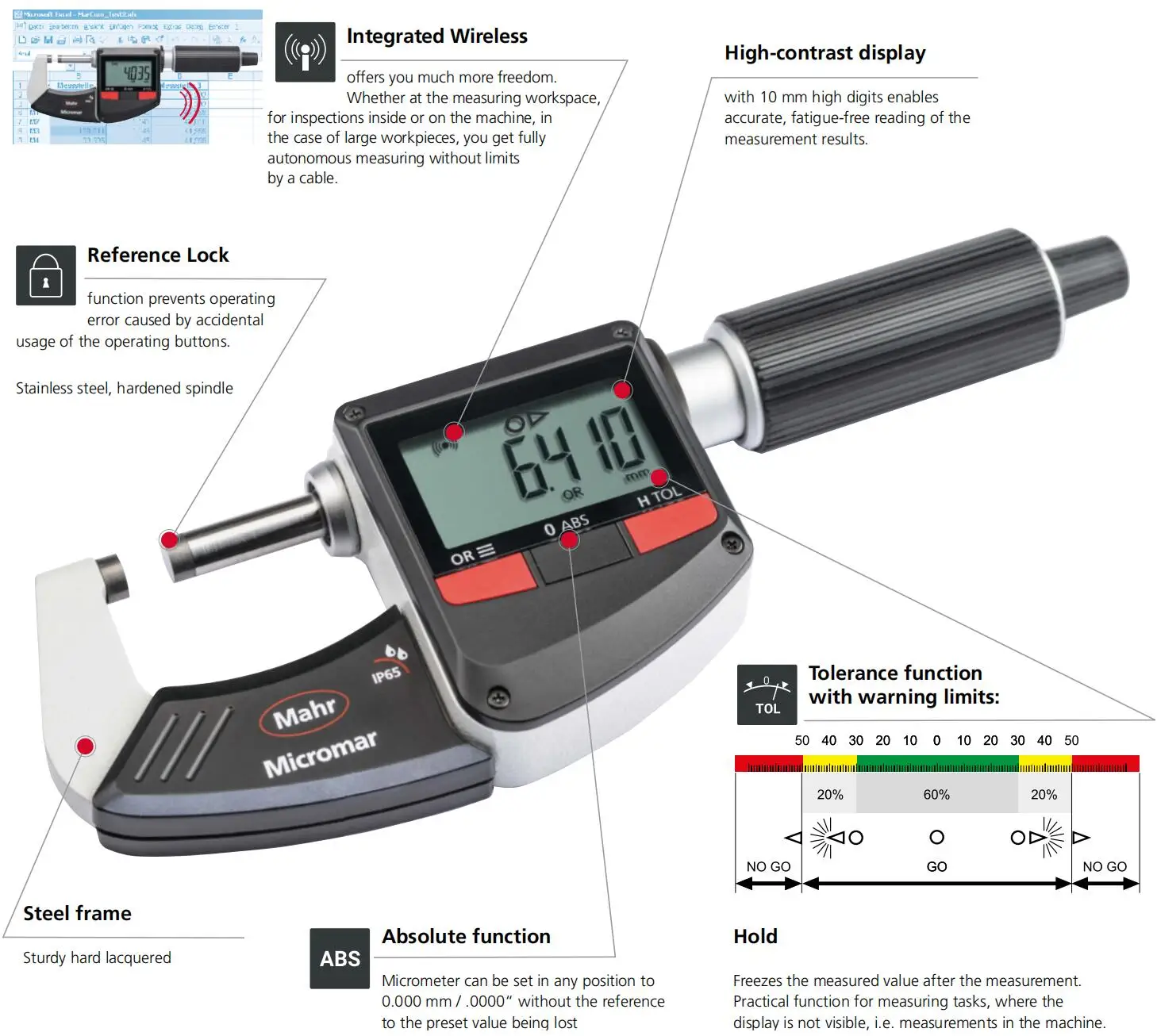 2025 Mahr Micromar 40EWRi wireless data output digital outside micrometers