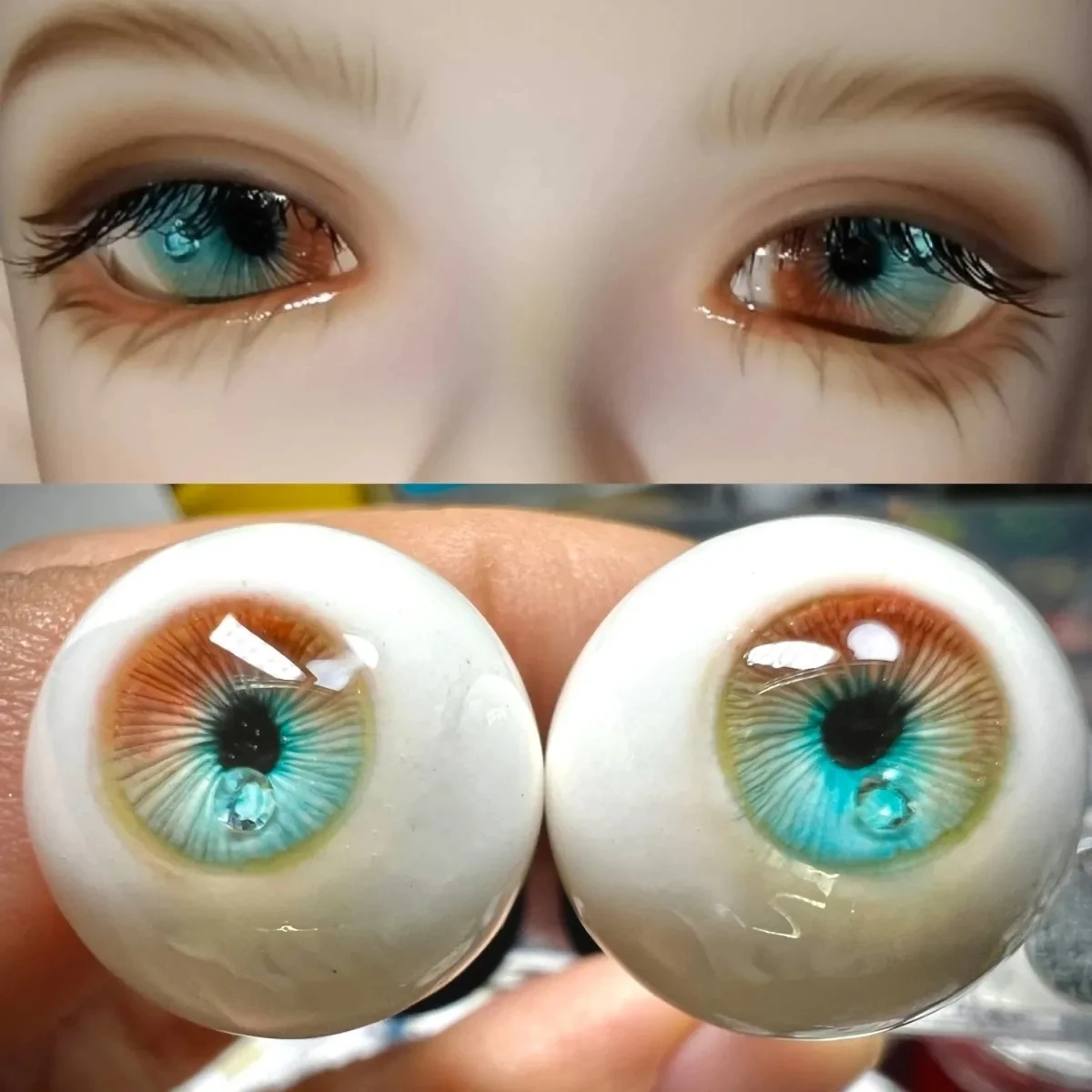 BJD doll eyeball suitable for 1/3 1/4 1/6 size Eyes for toys cute sparkling diamond paste eyeball doll accessories