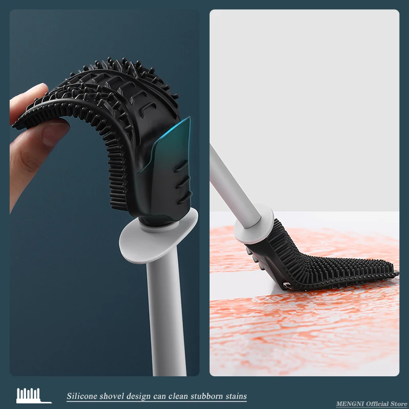 MENGNI escobilla de baño de alta calidad, herramienta de limpieza de drenaje rápido con montaje en pared, juego de accesorios de baño