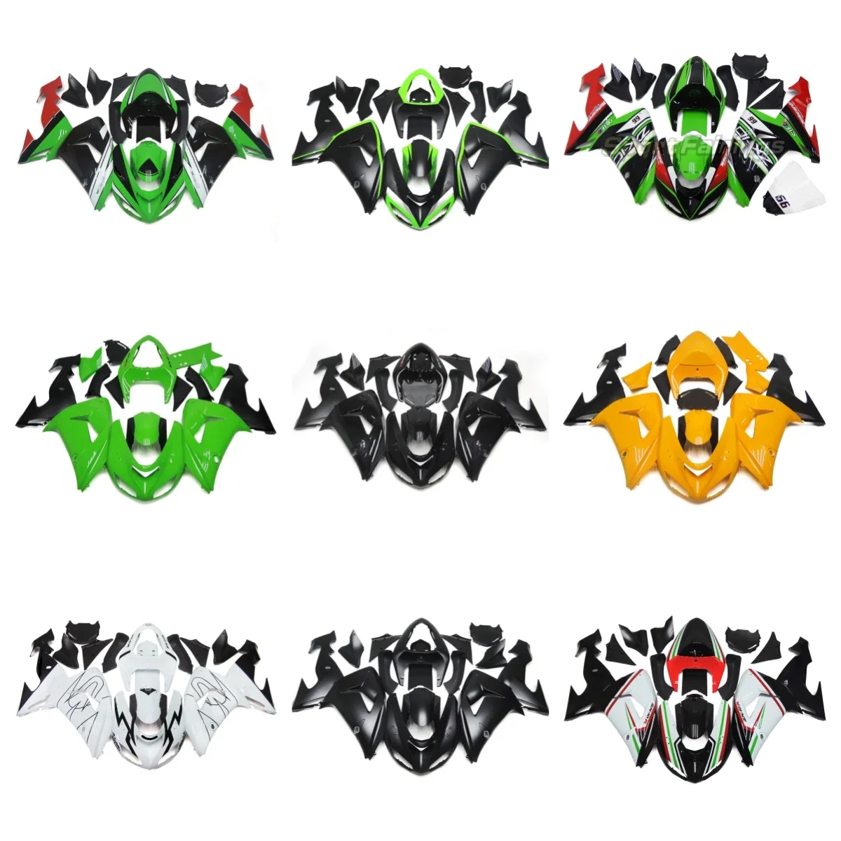 

Motorcycle Fairing Kit ABS Plastic Injection For Kawasaki Ninja ZX10R ZX 10R ZX-10R 2006 2007 Body Full Bodykits Accessories