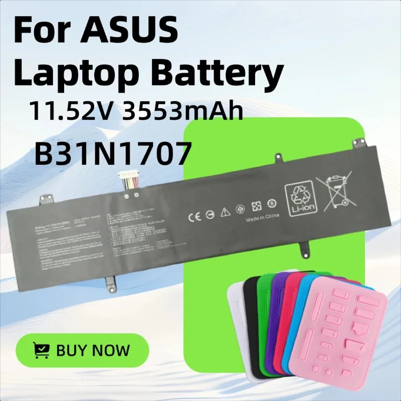 

11.52V 3553mAh B31N1707 for ASUS VivoBook S14 S410UQ S410UN S41OUN S4100V X411UN X411UQ X411UA X411UF Laptop Battery