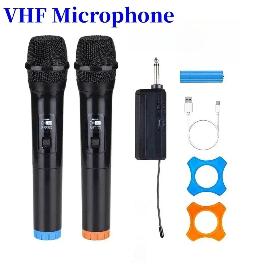 Rechargeable UHF Wireless Microphone Dynamic Handheld Mic Karaoke For Wedding Club Wireless Microphone Set