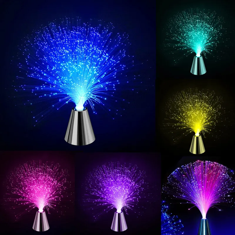 7 colori lampada in fibra ottica USB cielo stellato luce LED luce da tavolo luminosa decorazione creativa per le vacanze per la casa/Bar/caffè Decor