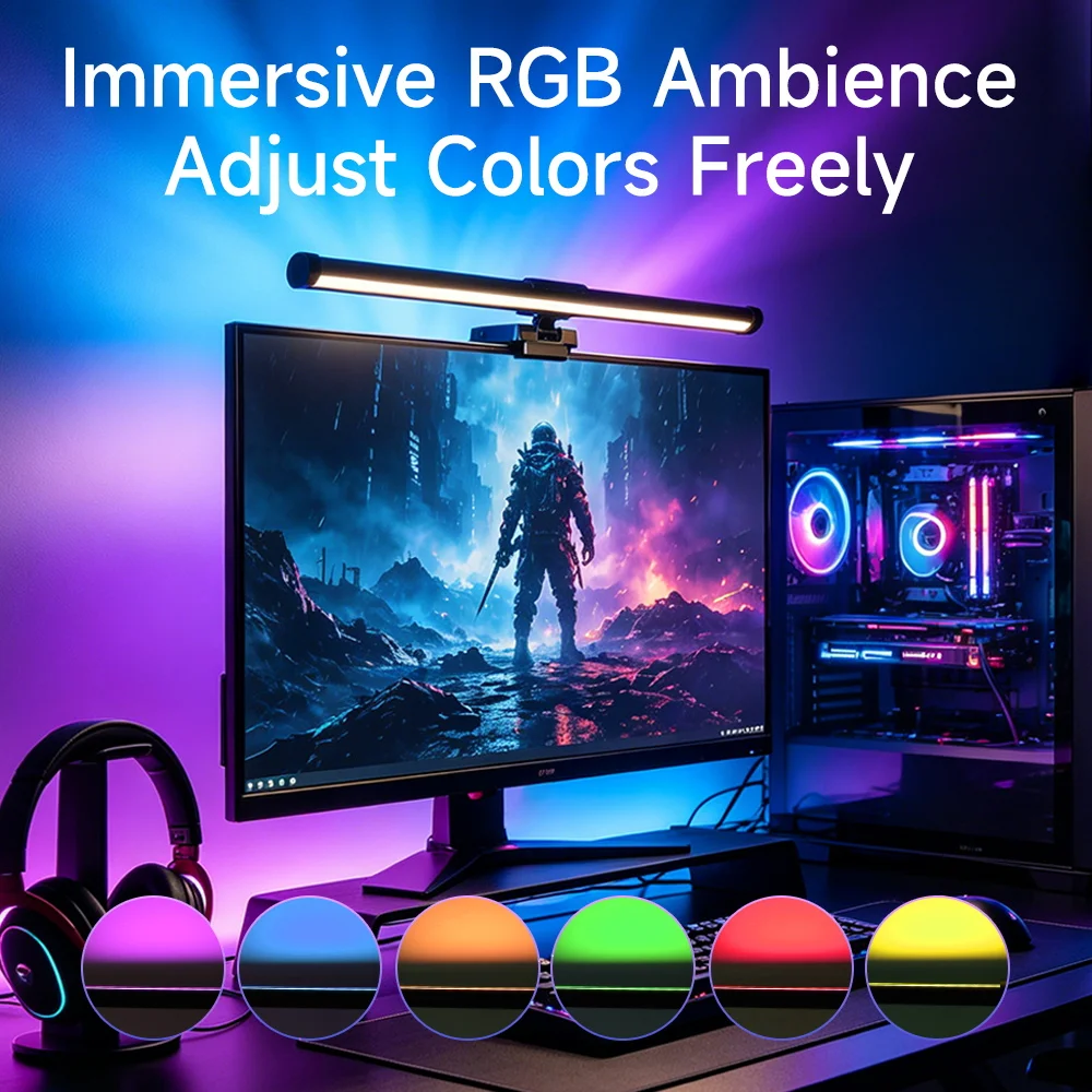 Led Monitor Light Bar Computer Lamps Reading Light Screen Hanging Desk Light Stepless Dimming Monitor For Bedroom Study Room