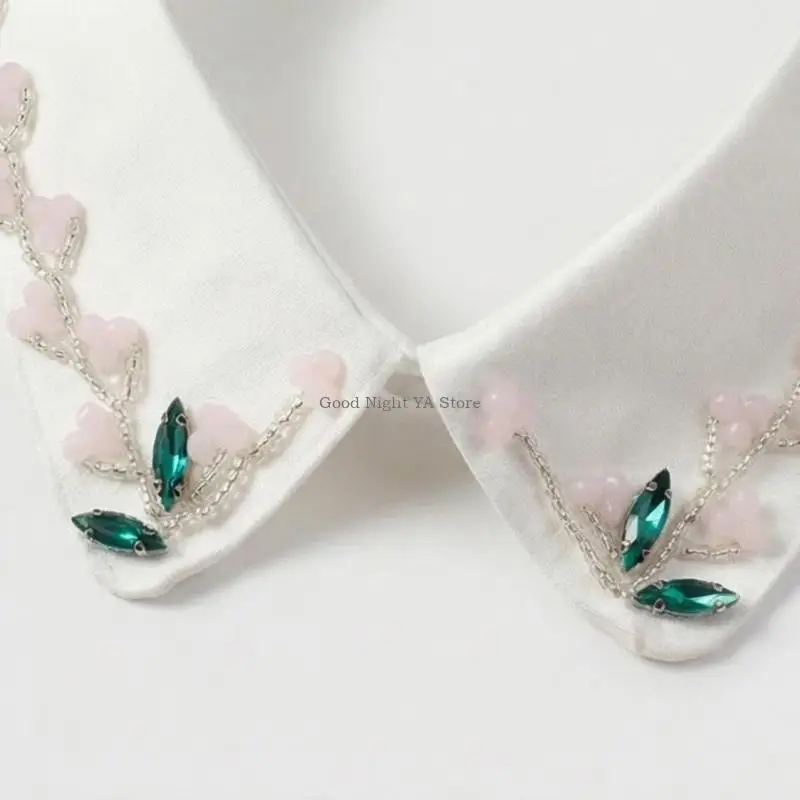 

Rhinestones Embellished False Collar Handicrafts Detachable Collar for Event Casual Outfits And Gift Giving