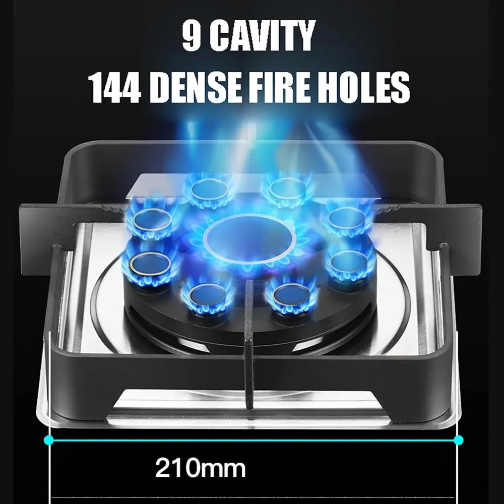 ビルトインガスコンロ 5.2KW 中華鍋用コンロ キッチンバーナー FFD付き、NG/LPG(A,LPG)対応