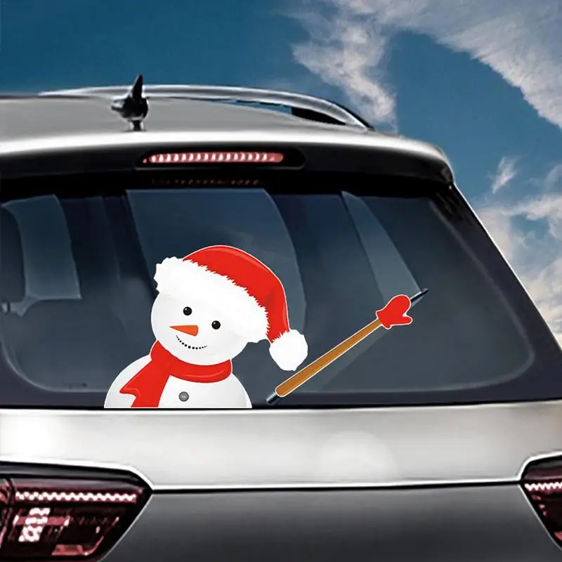 Christmas Car Sticker Snowman Christmas Theme Sticker for Car Exterior Accessories Decorative Stickers Window Decals for SUV