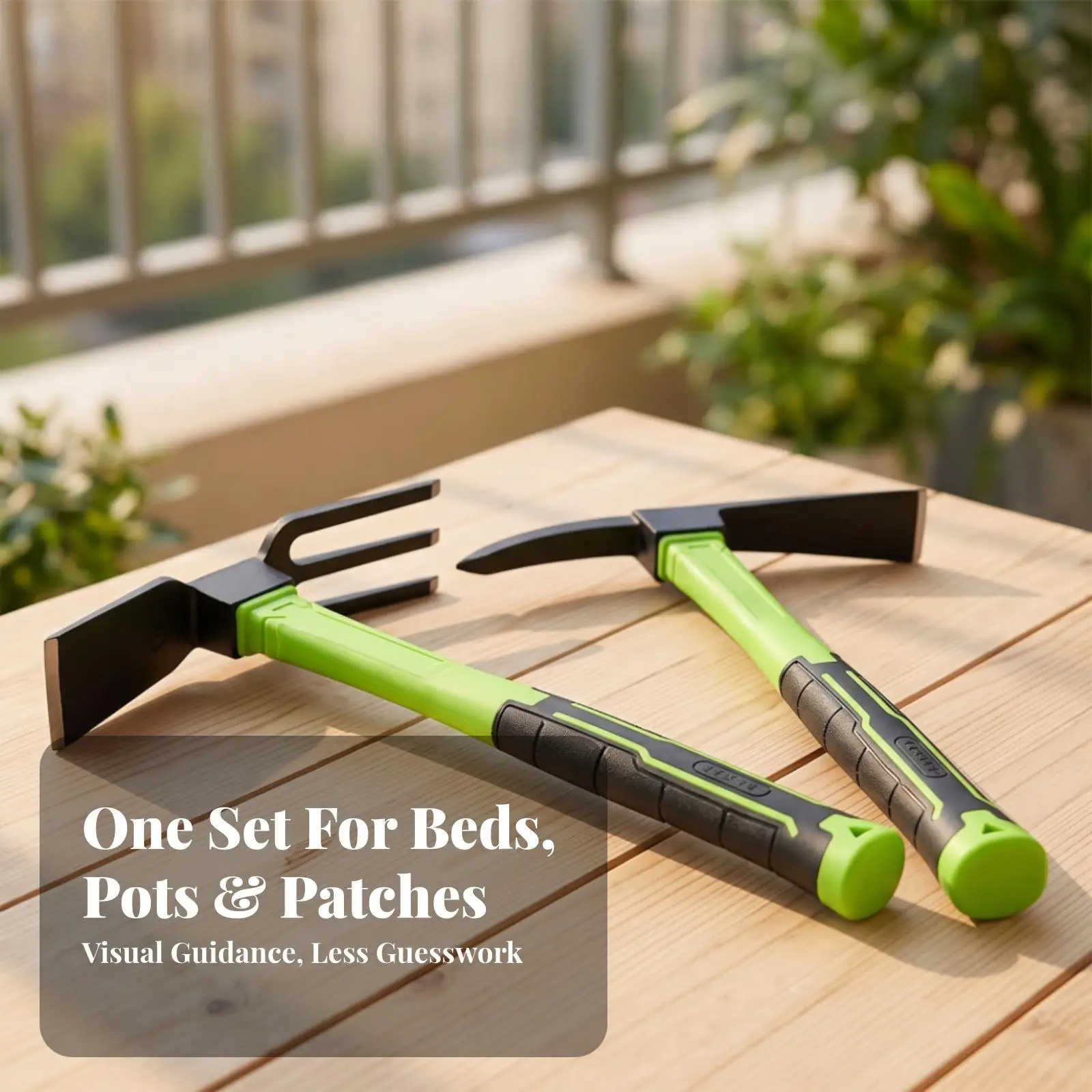 High Carbon Steel Farming Hoe Double End Design Fork and Pointed Cultivator for Garden Weeding Tasks