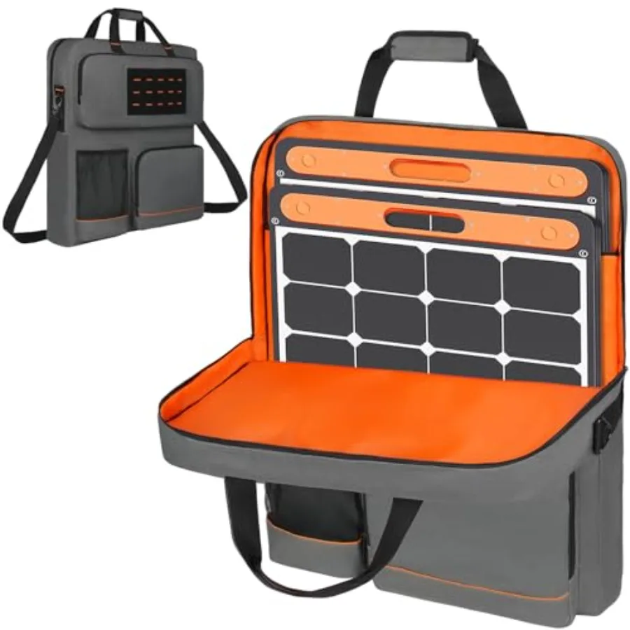 

Solar Panel Storage Bag Compatible with Jackery SolarSaga 100/100X/200W and Anker Solix PS100/PS200 Padded Portable Carrying Ca