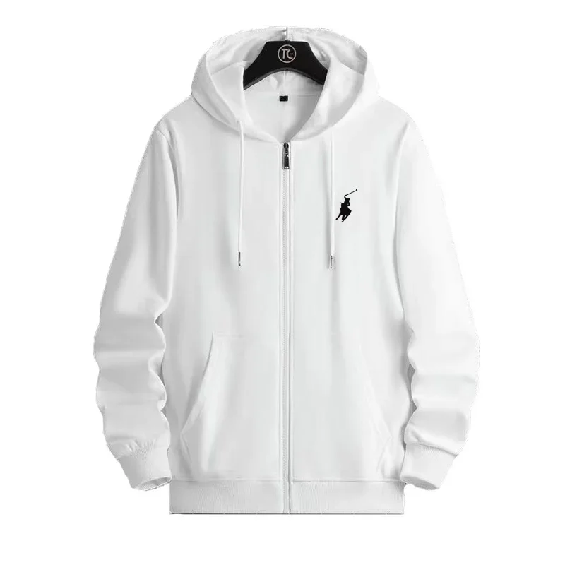 RL شعار مطرز زيبر ملابس رياضية للرجال الخريف / الشتاء هوديي مجموعة طويلة الأكمام هوديي سترة #2