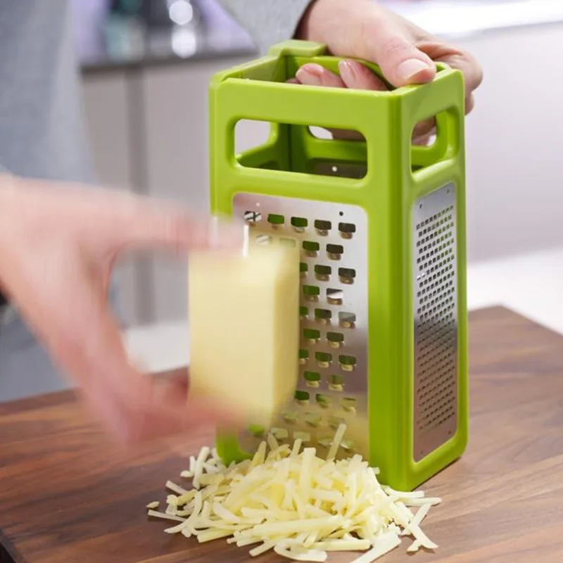 New 4 in 1 Kitchen Folding Grater Shredded Cheese Slicer Flat Vegetable Fruit Slicer Easy Storage Cooking Tools