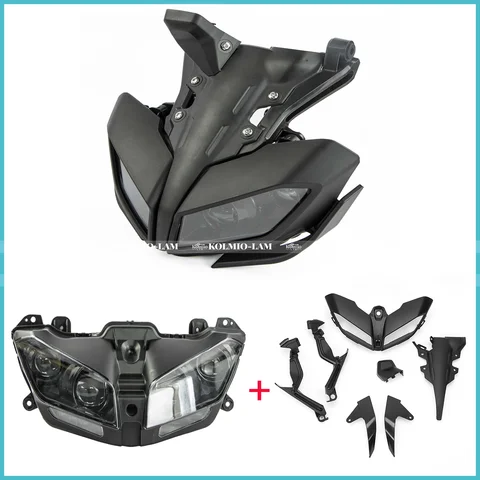 Подходит для Yamaha MT09 FZ-09 MT-09, комплект фар в сборе MT 09 2015, комплект фар для мотоцикла, зеркало указателя поворота