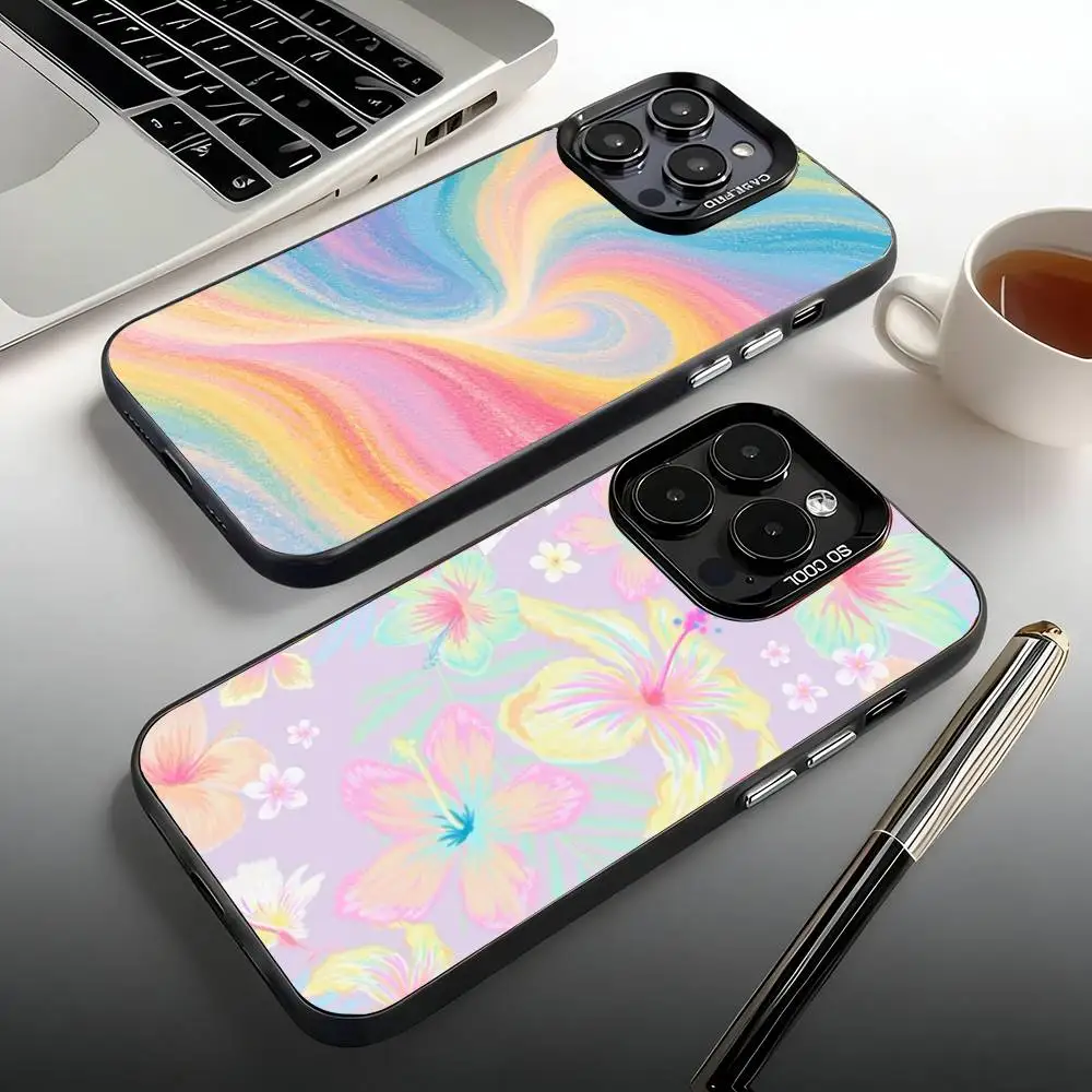 

Flower Pattern Phone Case For iPhone 17,16,15,14,13,12,11,Pro,Max,Plus,Mini,SE,Air Matte Shockproof Case