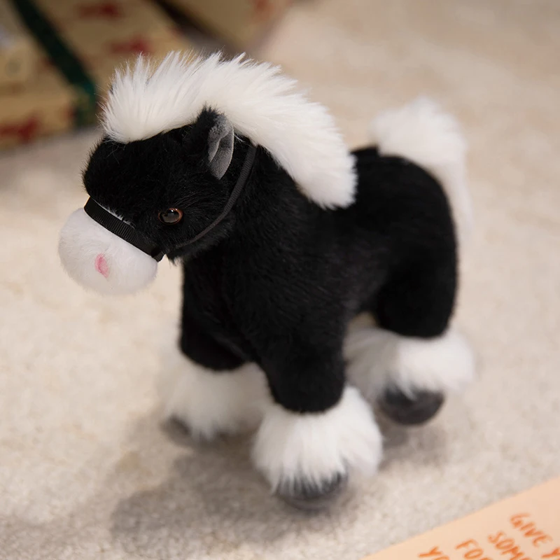 27 سنتيمتر محاكاة رقيق الحصان أفخم محشوة اللعب Kawaii الحصان الصغير وسائد فخمة دمية المنزل السنة الجديدة عيد ميلاد بلوشي اللعب #5