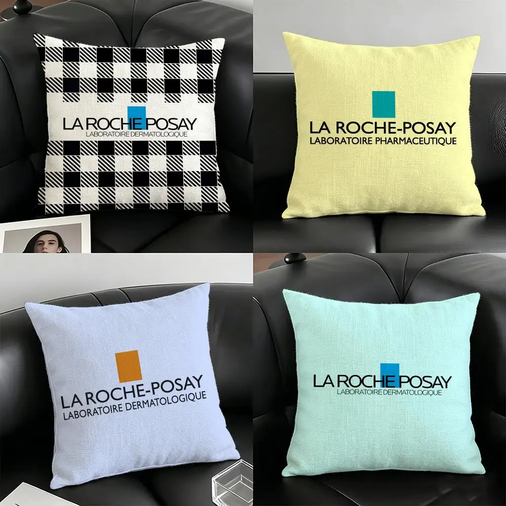 Funda de almohada de lino de la marca La R-Roche-Posay, funda para sofá, sala de estar, banco, suelo de Patio, decoración del hogar