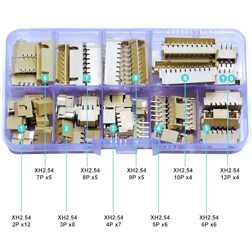 XH2.5 SMT Header Jst 2.54mm Pitch JST-XH 2/3/4/5/6/7/8/9/10/12Pin SMT Header Mounting Top Type Vertical Header (XH2.5-SMT-Ver)