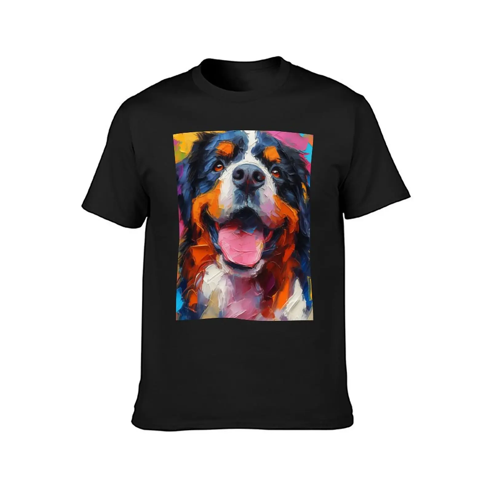 The Bernese Mountain Dog Portrait T-shirt animal prinfor boys tees summer tops men t shirt