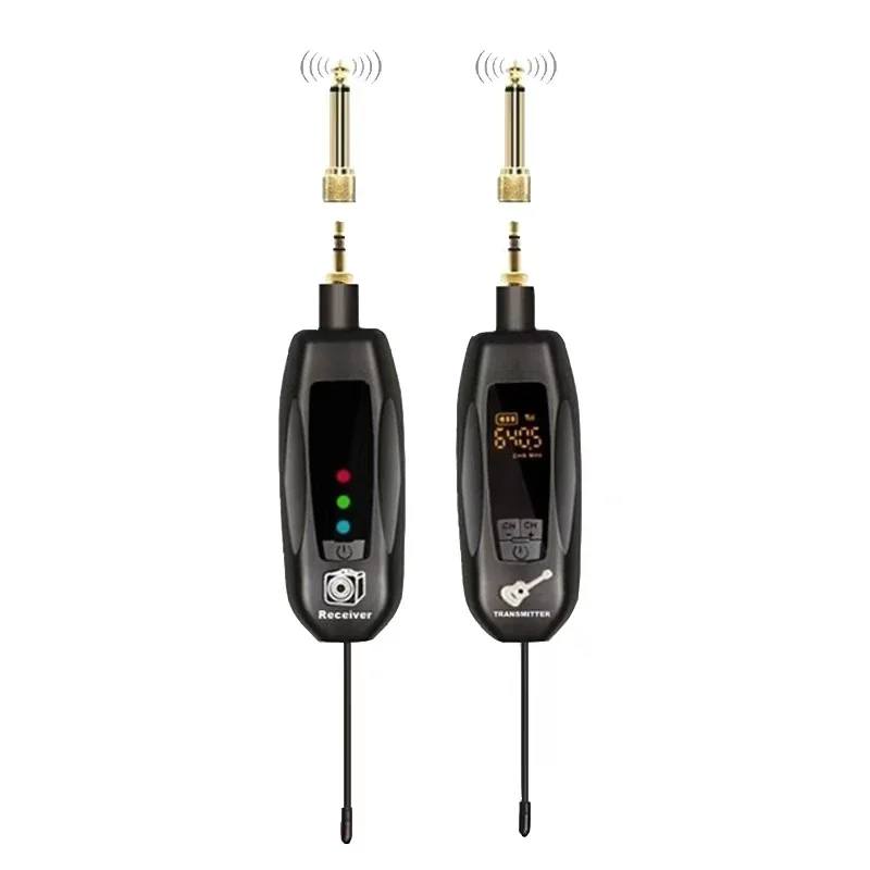 

Wireless Guitar Transmitter Receiver Connected To Musical Instrument Bluetooth Transmission Used For Electric Guitars