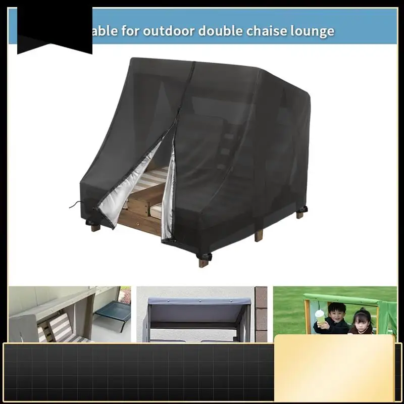 

Outdoor Chaise Lounge Cover For Kid Double Chaise Lounge, Waterproof Kids Patio Furniture Set Cover-N37R