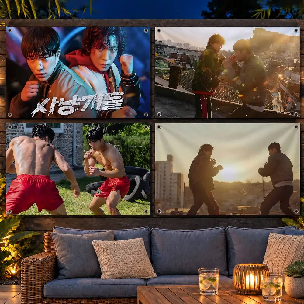 Bold TV Series Bloodhounds Flag Banner Tapestry For Party Outdoor Garden Yard Home Decor