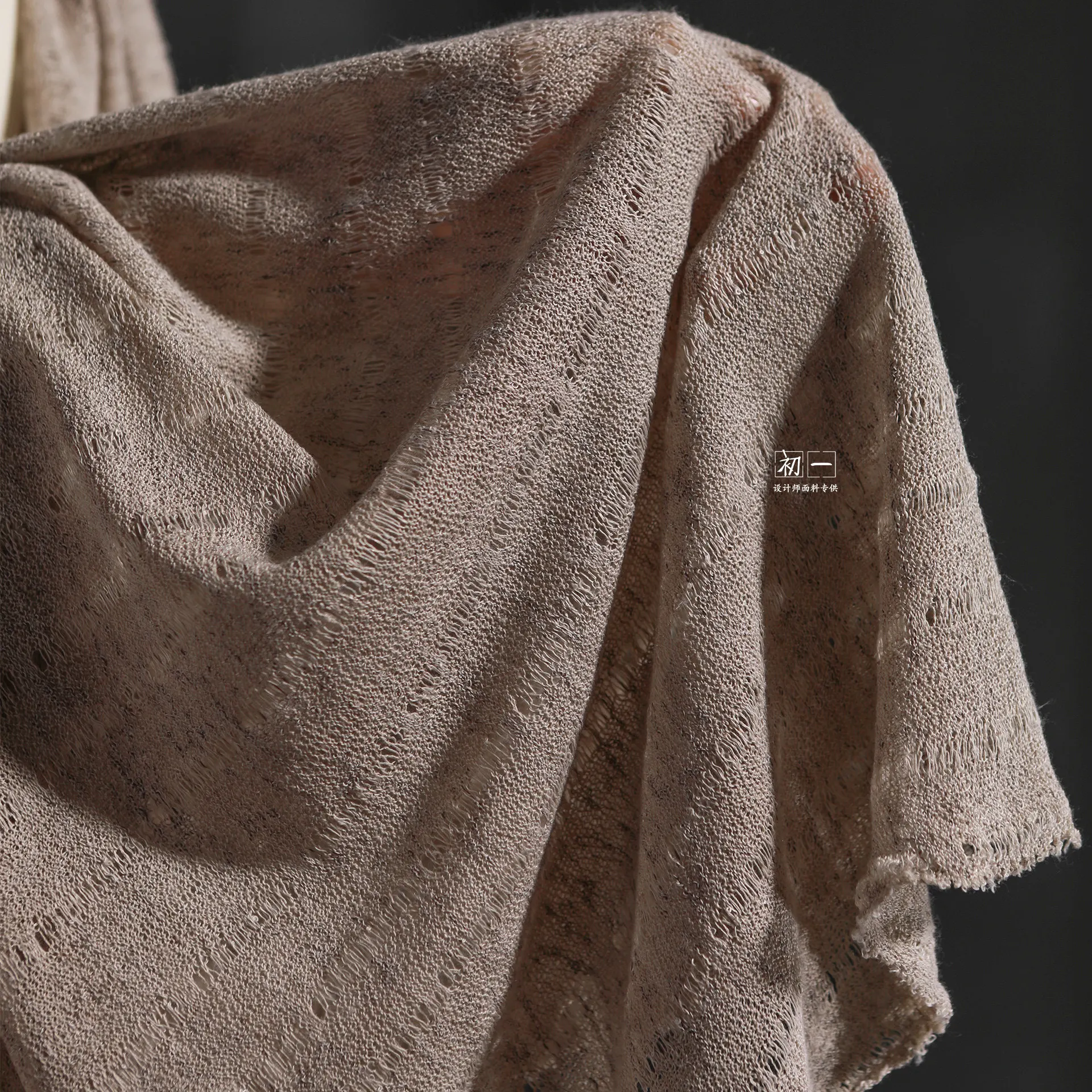 Variegated Make Old Ripped Fine Knitted Skin-Friendly Delicate Soft Sweater Hollow Bottoming Shirt Clothing Designer Fabric