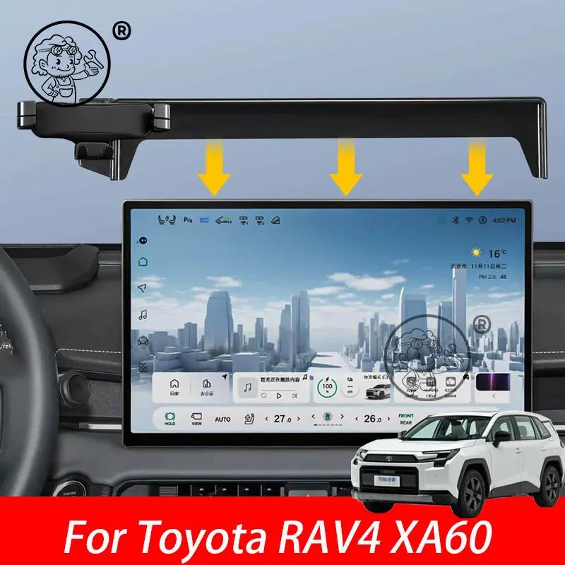 

For Toyota RAV4 XA60 6TH 2026 2027 Car Styling Mobile Phone Holder Screen Mount Gravity Bracket Stand Car Modified Accessories