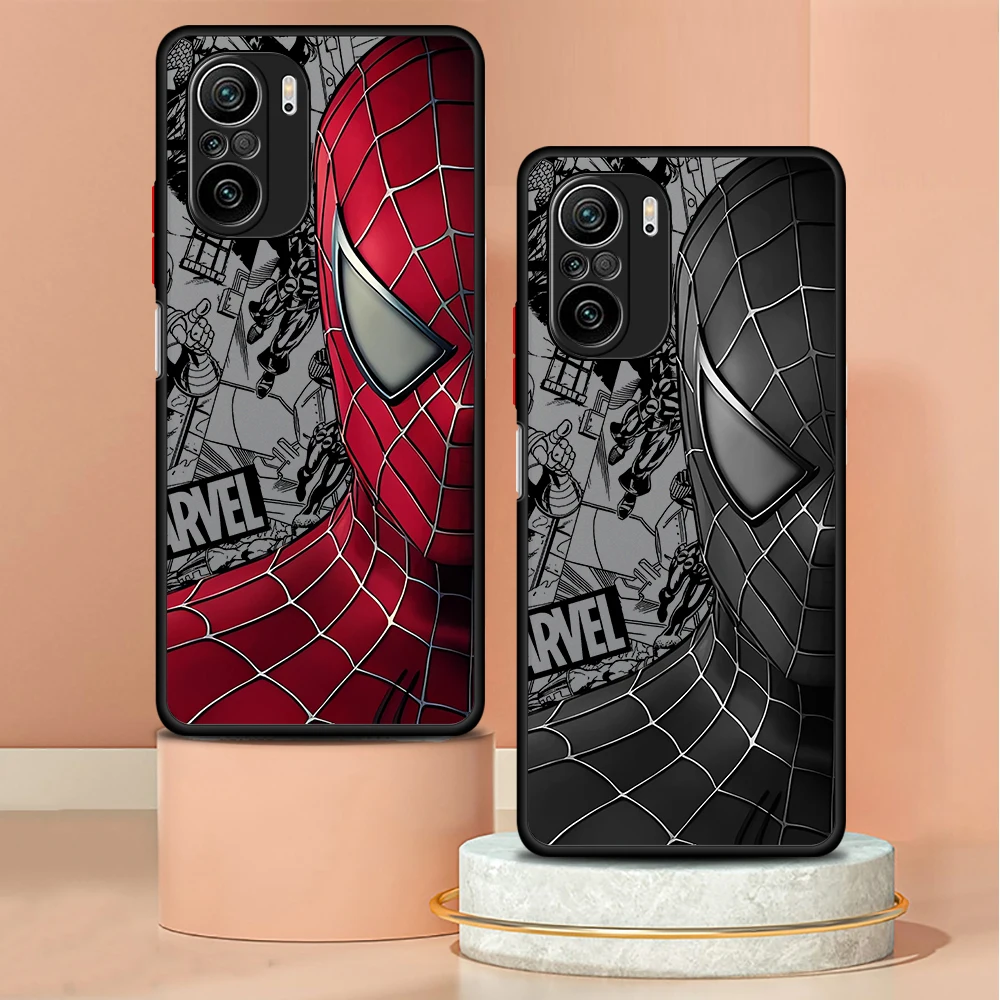 Marvel Spider-Man Venom Matte Cover Case for Xiaomi Redmi 9 K40 Pro 10C 10A 9A 9T A2 10 12 5G A1 Plus 12C 9C Luxury TPU Back