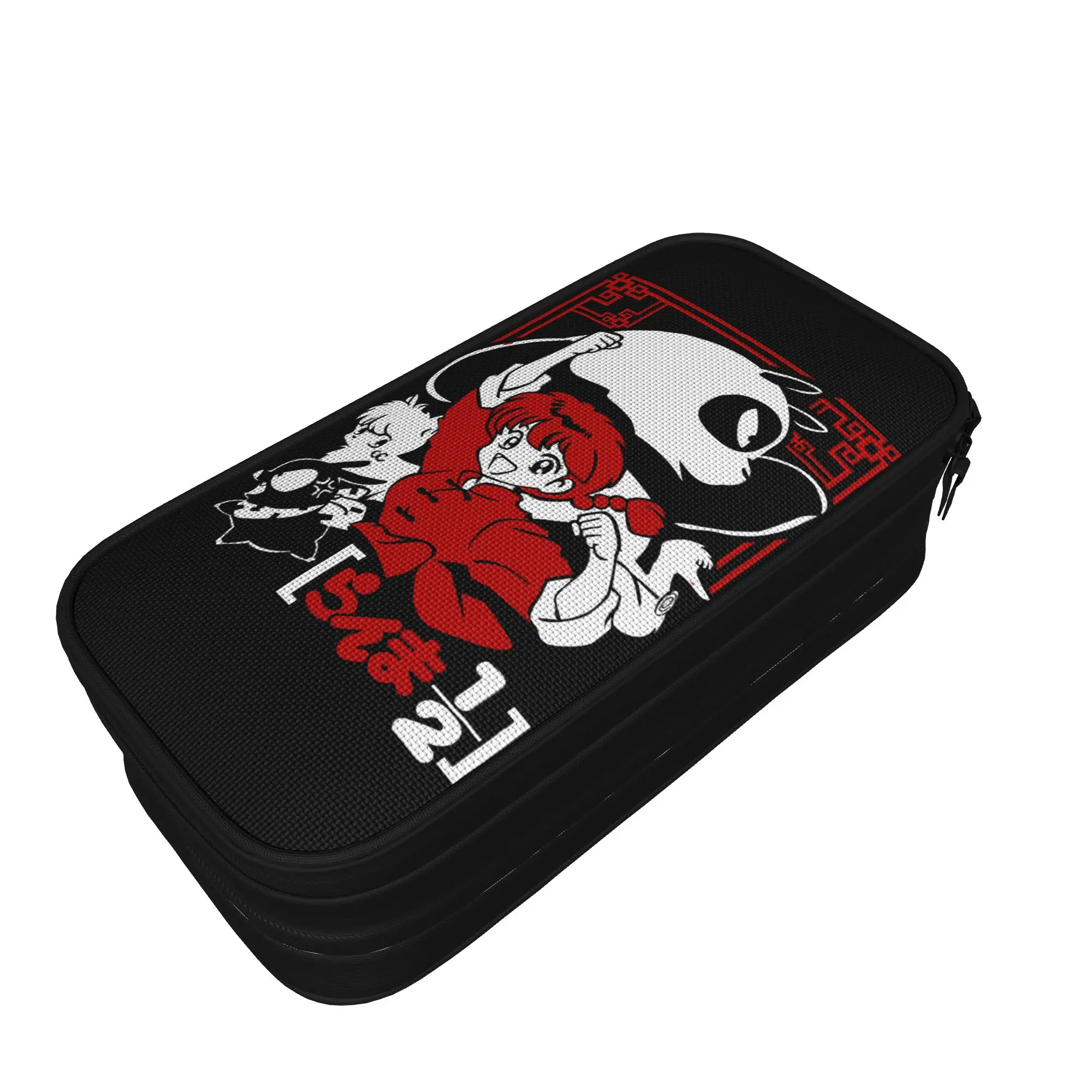 Estuche para Lápices Ranma 12, Estuche para Lápices de Anime y Manga con Diseño de Akane, P Chan, Ryoga, Rumiko y Panda, Bolsa para Lápices para Estudiantes, Estuche Grande para Útiles Escolares y Cosméticos
