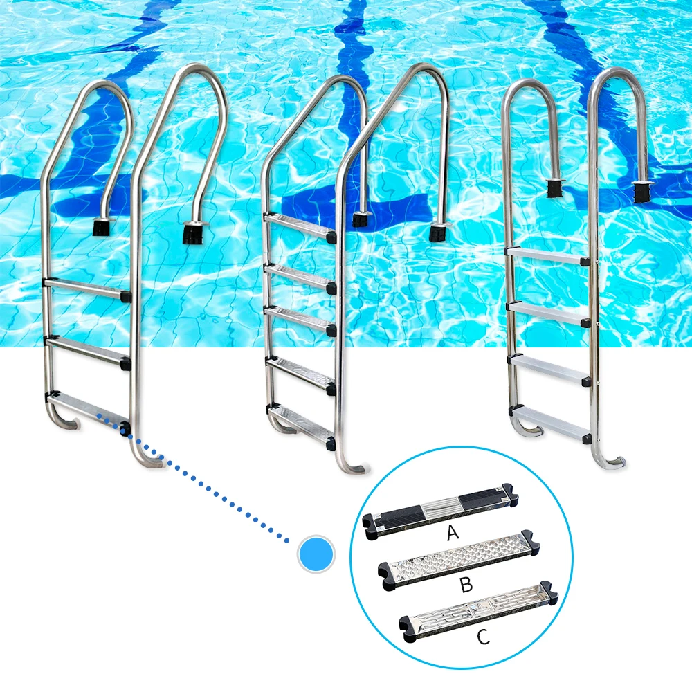 

Factory Suppliers 304 316 Stainless Steel Swimming Pool Ladder With Handrailpromote sales