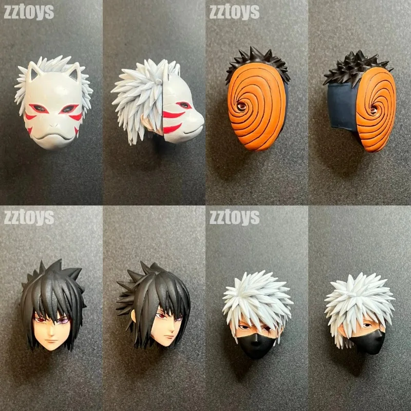 Maßanfertigung Naruto Uchiha 1/12 Maßstab Anime Klassischer Charakter Obito Kakashi Kopfskulptur Modell für 6-Zoll Vtoys Slim Body