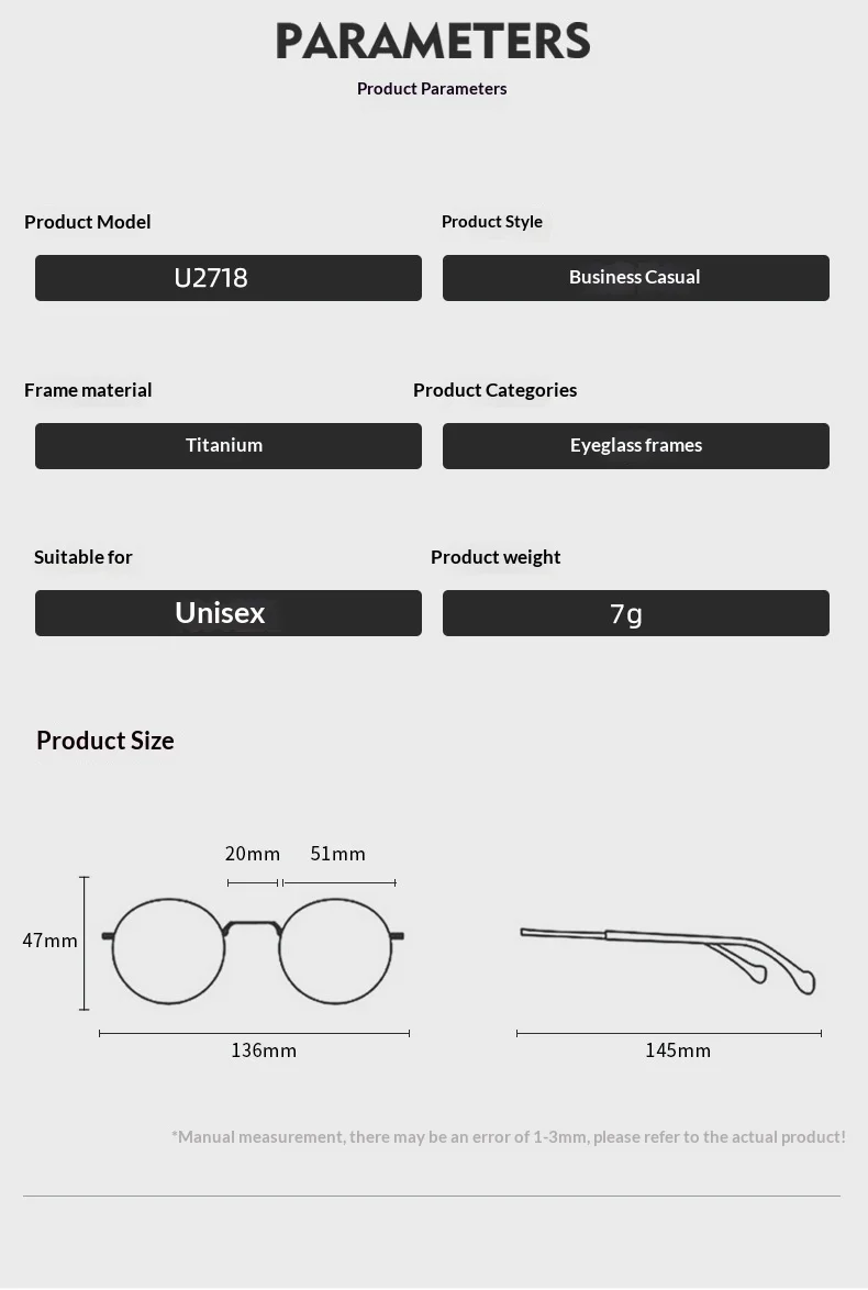 إطارات النظارات الفاخرة الموضة الرجال النساء الرجعية التيتانيوم النقي خلات النظارات إطار نظارات مريحة النظارات #5