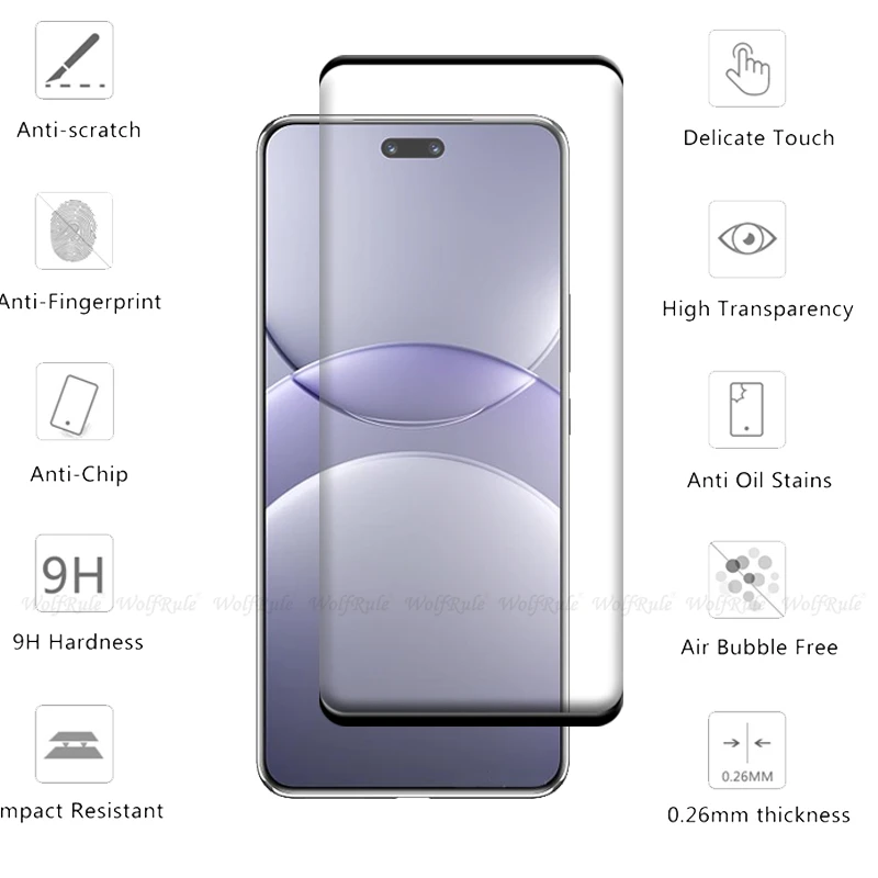 6-in-1 For Huawei Nova 13 Pro Glass For Huawei Nova 13 Pro Glass HD 9H Full Curved Screen Protetor Huawei Nova 13 Pro Lens Glass - Image 3
