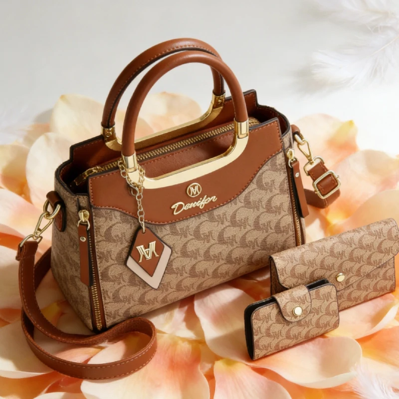 

Luxury women's handbags, tote bags, and messenger bags, high-end quality printed tote bags for commuting, lightweight and large-