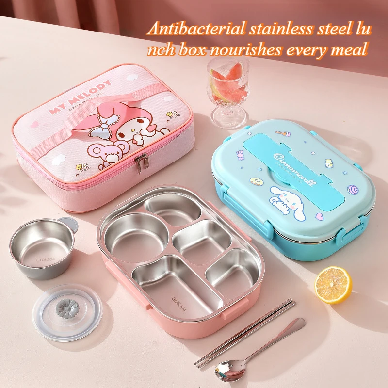Sanrio roestvrijstalen geïsoleerde lunchbox kinderen basisschoolleerlingen grote capaciteit kantoorpersoneel verdeelde Bento Box