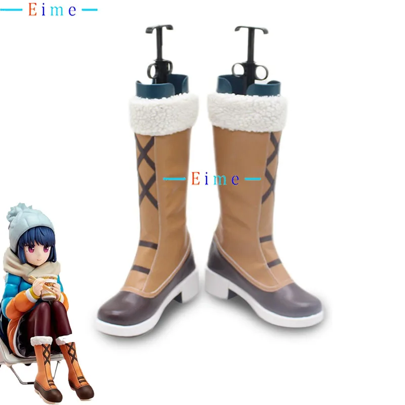 

Shima Rin обувь для косплея аниме Yuru аксессуары для лагеря реквизит для косплея Хэллоуин карнавальные ботинки обувь из искусственной кожи на заказ