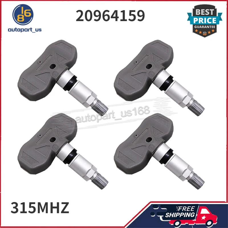 

4PCS For Cadillac ATS CTS Chevrolet Camaro SS 315MHz TPMS 20964159 22959748 Tire Pressure Monitoring System Sensor