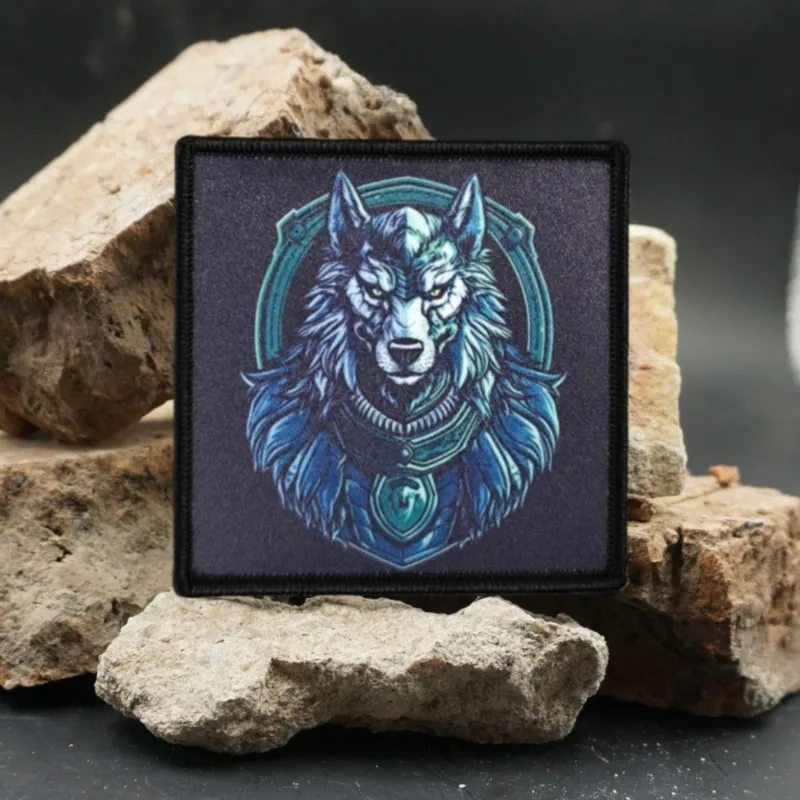 2026 Neuer taktischer Aufnäher, Tribal Wolf Military Moral Abzeichen, Armband, für Kleidung, Hüte, Rucksäcke, taktische Ausrüstung