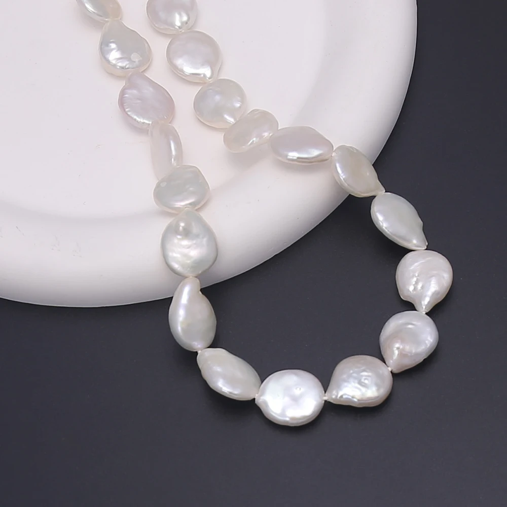 

Esiyni AAA 100% Natural Freshwater Pearl Baroque Round Beads DIY Necklace Bracelet Earrings Loose Bead Jewelry Making Pearl