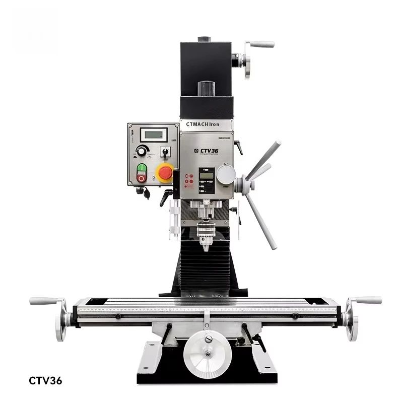 CTV36 Huishoudelijke verticale boor Frezen Stil Hoge precisie Traploze transmissie Bankboor Kleine handmatige molens Licht gebruik