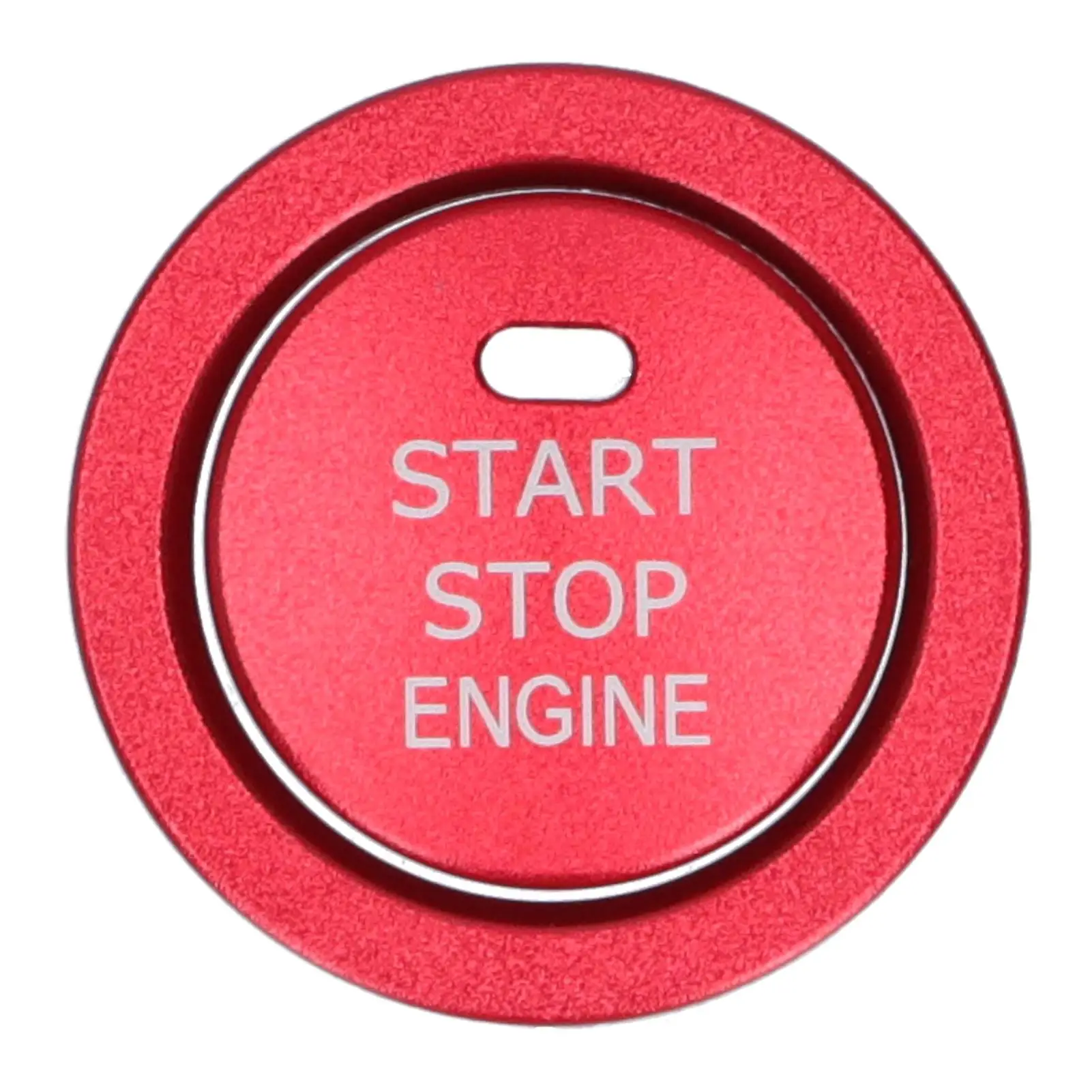 

2pcs Engine Start Stop Button Trim Cover Aluminum Alloy Decoration for car InteriorRed