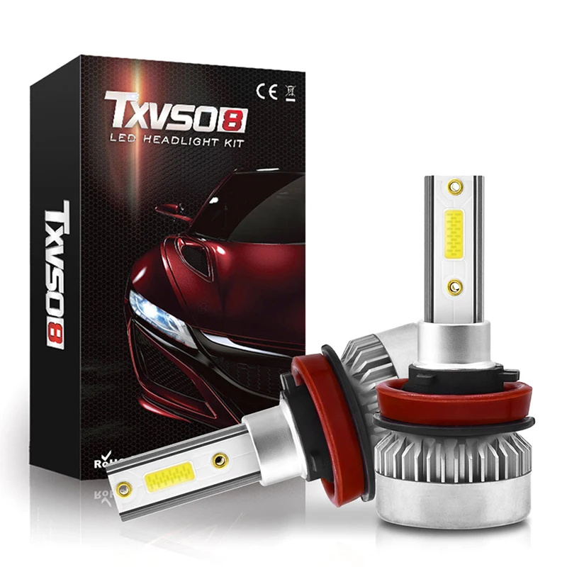 

1Pair H1/H7 /H8/H9/H11 COB LED Headlight Bulbs 110W 20000LM High Low Beam White Lights